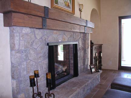 F9 Custom Mantel Straps and Fireplace Screen Frame